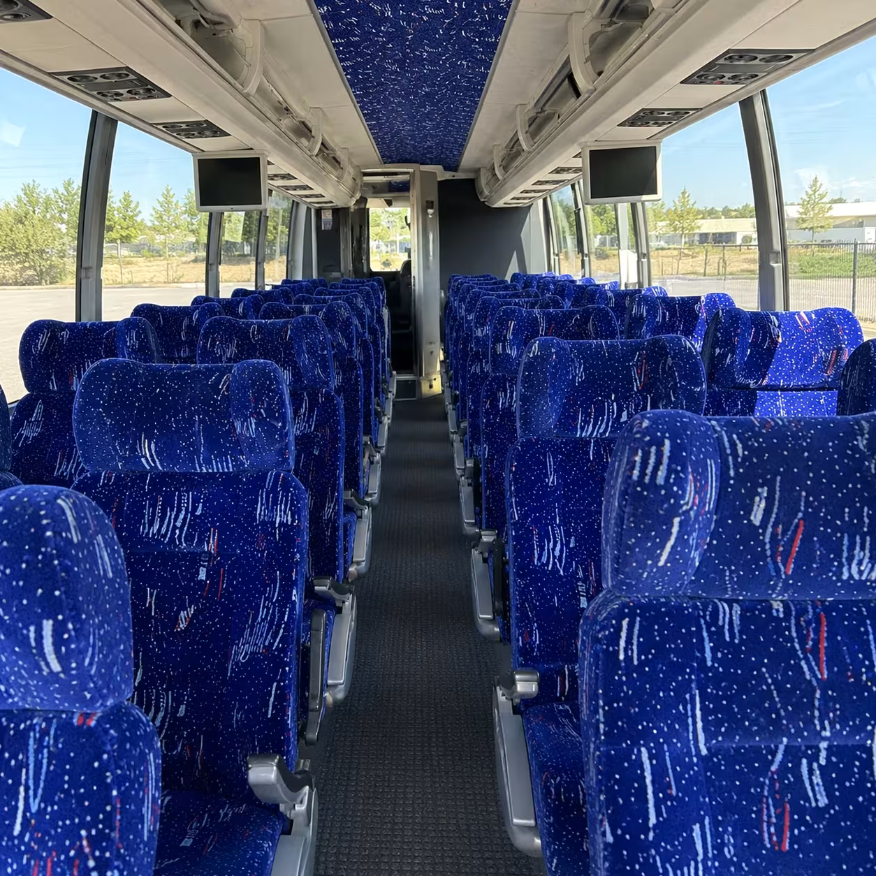 56 passenger charter bus interior