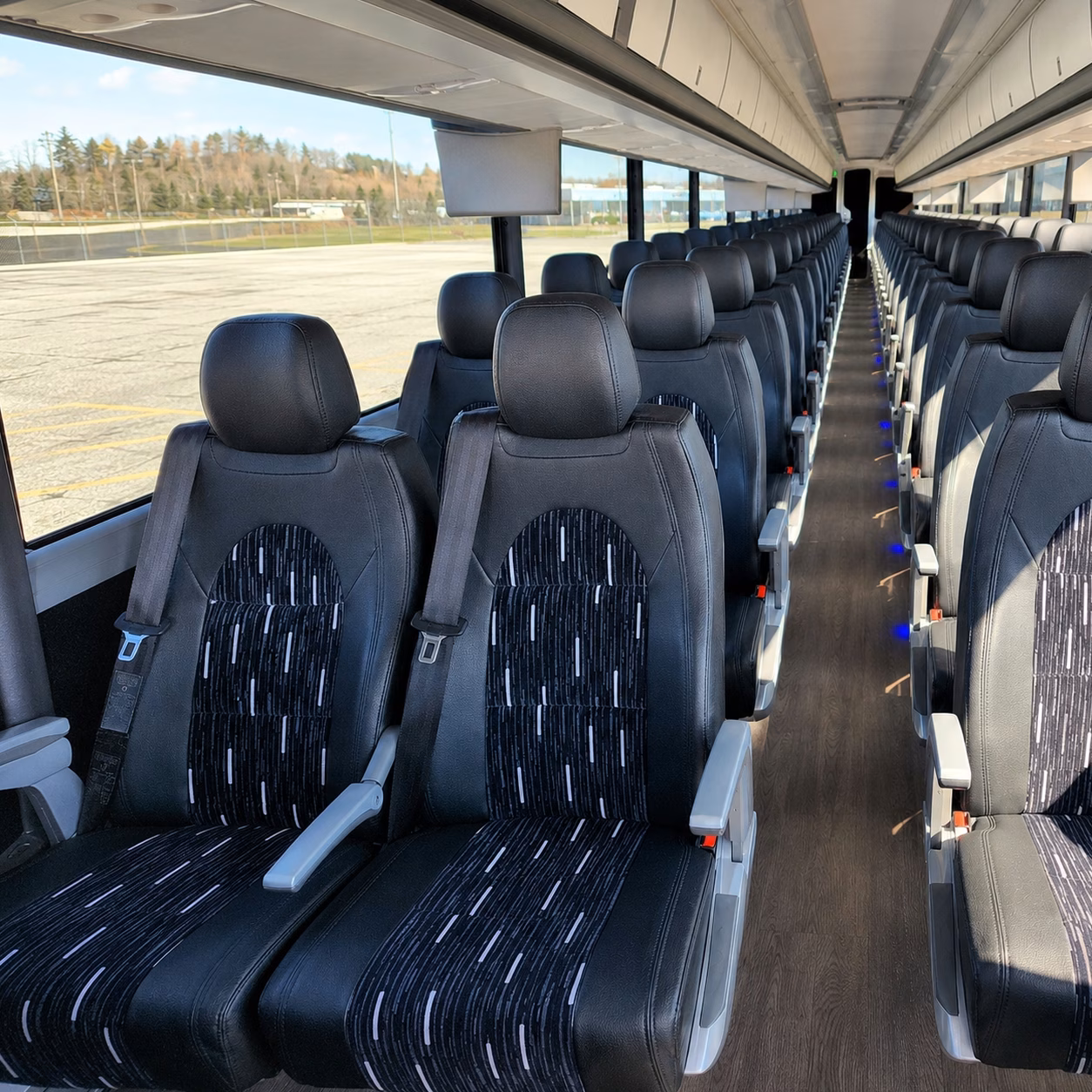 torrance charter bus rental interior