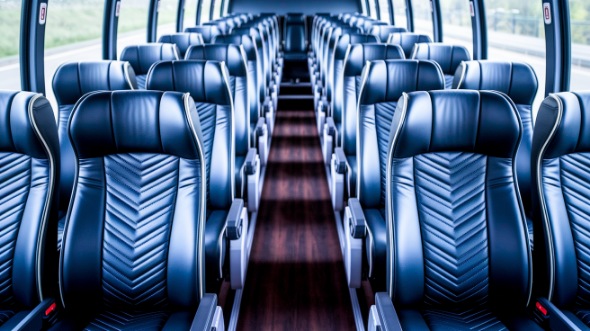 torrance 54 passenger charter bus inside