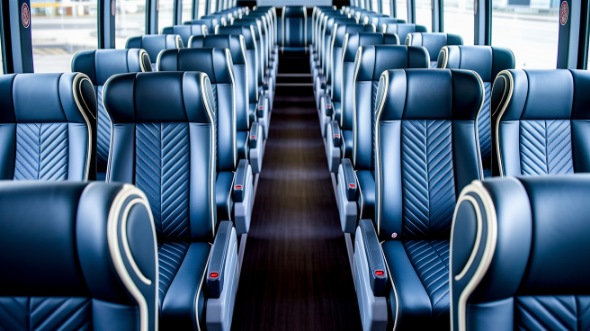 torrance 55 passenger charter bus inside