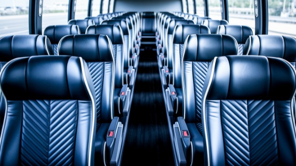 torrance 56 passenger charter bus inside